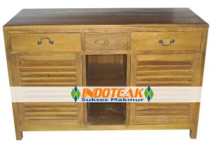 Teak Buffet And Cabinet