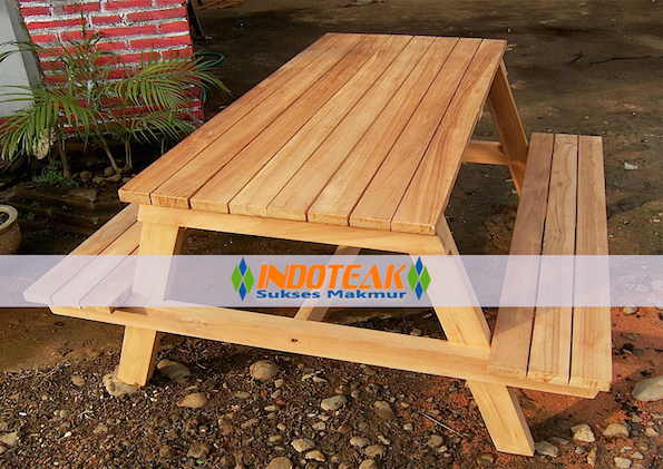 Teak Picnic Bench And Table