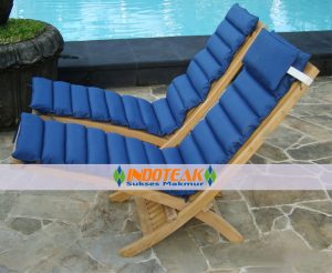 Relax Chair Sets With Cushion Blue Color