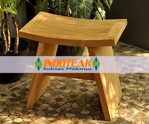 Teak Bath Stool A