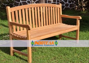Teak Java Bench Oval Back Top 150 CM